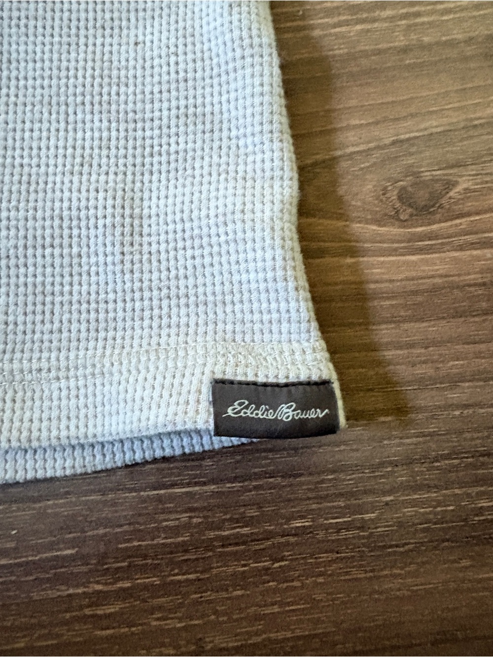 Eddie Bauer Light Gray Waffle Thermal Long Sleeve - Picture 2 of 2